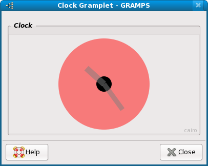 Clock Gramplet detached